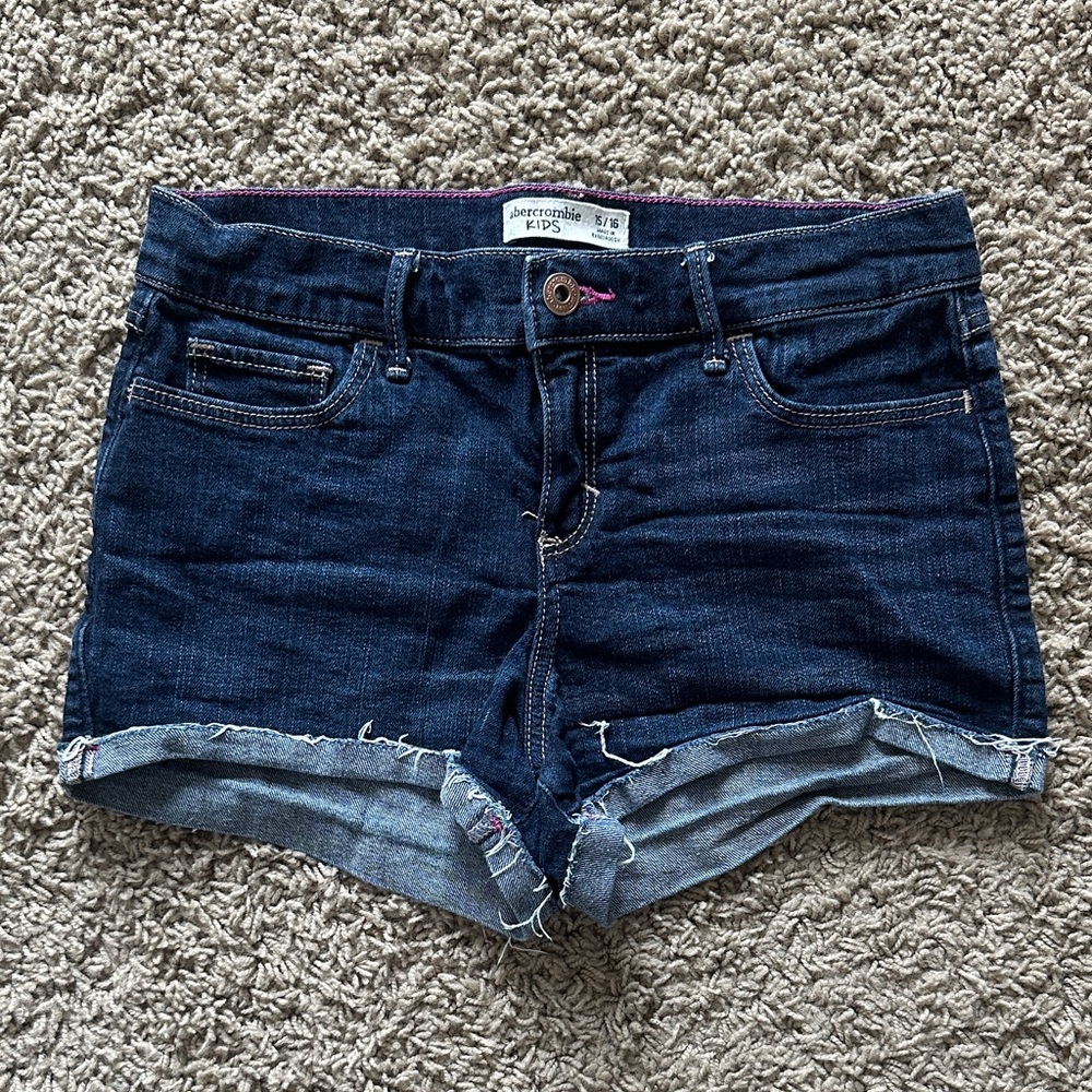 Abercrombie Kids Dark Denim Shorts